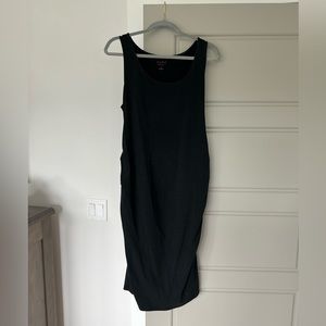 Isabel Maternity Black Ruched Dress Size M